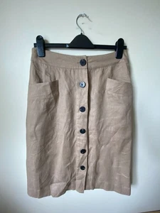 Jigsaw Linen Skirt Size 10 button through midi - Picture 1 of 2