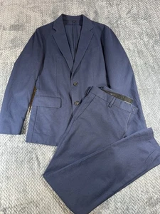 J.CREW Suit Ludlow Men's 36S 31/31 Slim Blue Worsted With Cotton England Moon - Picture 1 of 16