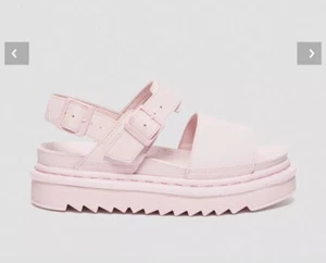 NUOVI SANDALI DR. MARTENS VOSS mono plateau rosa gesso cinturino Athena donna taglia 10 - Foto 1 di 7