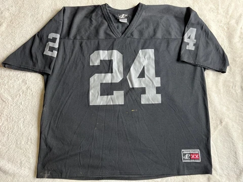 Vintage Oakland Raiders Jersey Men 2XL Black Charles Woodson #24 logo Athletic Cover
