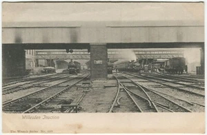WILLESDEN ABSCHNITTSTATION - Middlesex Eisenbahn Postkarte - Bild 1 von 2