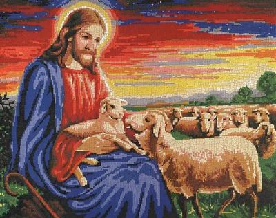 STICK IT® Mini Stecksystem Guter Hirte XXL-Motiv ca. 22.200 Teile mit XXL-Steckvorlage