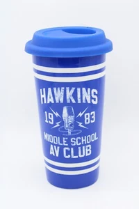 Lidded Ceramic Mug Hawkins Middle School AV Club - Stranger Things - Funko - New - Picture 1 of 3