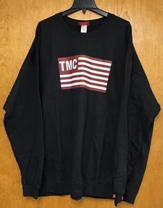 NUEVA Sudadera The Marathon Para Hombre 4XL Negra TMC Bandera Algodón Cuello Redondo Nueva con Etiquetas - Imagen 1 de 3
