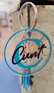 Sweary Acrylic Keychain Keyring - C Word - C@nt - Bild 1 von 2
