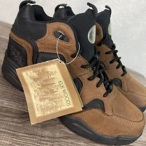 Botas de Cuero Nubuck Marrón Maderas de Alce Años 90 De Colección - Para Hombre Talla 11 (D) - Imagen 1 de 12