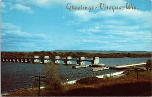 Postal Visoqua, Wis.Dam y cerraduras - Imagen 1 de 2