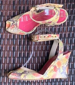 Kate Spade multi color wedge heels