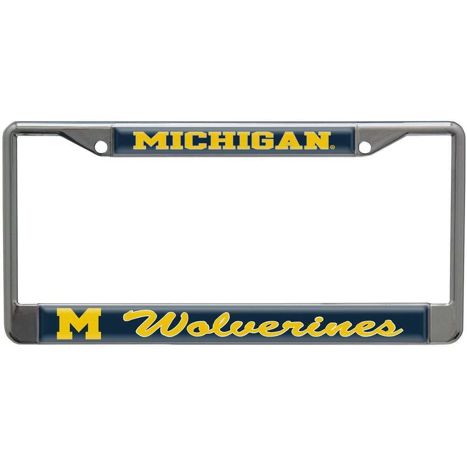 Michigan Wolverines Metal License Plate Frame w/Domed Acrylic - Image 1 of 1