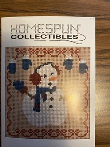 Collection Of 4 Mini Cross Stitch Patterns Santa Claus, Snow Men, Bear - Picture 1 of 4