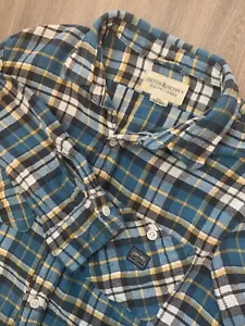 DENIM & CO Ralph Lauren Men’s Size M Blue Lightweight Flannel Button up Long Slv - Picture 1 of 9