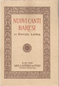 Lopez,Davide. - Nuovi canti baresi. - Bild 1 von 1