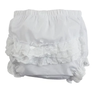 White Girl's Cotton/Poly "Fancy Pants" Underwear: Large 9-12 Months - Picture 1 of 1