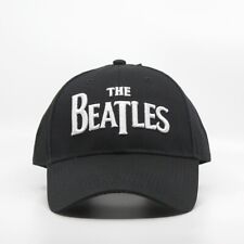 NWT The Beatles Men's Baseball Cap Drop Embroidered T Logo Black