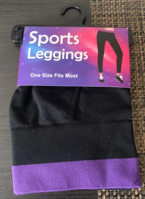 Leggings deportivos negros leggings suaves, talla única para la mayoría Foto 1 de 2