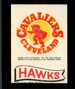 Pegatinas del equipo Topps 1973 Cleveland Cavaliers/Hwks EX - Imagen 1 de 2