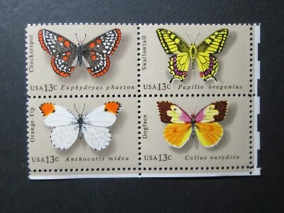 SCOTT 1712-15 Butterflies Block MNH, Last One, FREE SHIPPING ON COMBINED ORDERS - Image 1 of 2