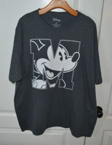 Disney Mickey Mouse Dark Gray Graphic T-Shirt Size Adult XL New With Tags - Picture 1 of 12
