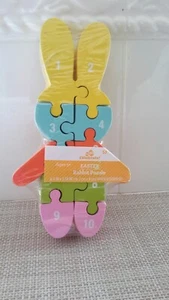 Way To Celebrate Easter Rabbit Wood Puzzle 10 Pieces for Kids Age 4+ New - Picture 1 of 3