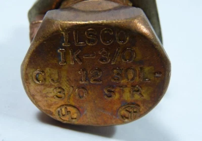 ILSCO IK-3/0 Copper Split Bolt Connector 12SOL-3/0 STR - Image 1 of 3