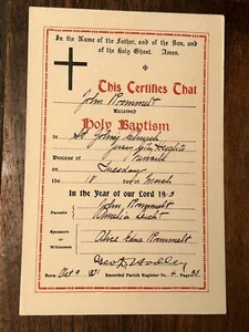 Alte religiöse Kommunionurkunde 1913 - Bild 1 von 2