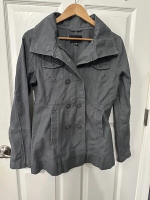 Chaqueta utilitaria tejida con capucha para mujer Hurley Winchester gris abotonada talla XS Foto 1 de 4