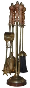 Brass Companion Set Fireside Tools Fireplace Accessories Poker Fire Hearth Tidy - Picture 1 of 1