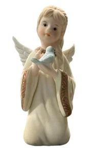 De colección 1987 Lefton China Angel con Bluebird 06496 The Christopher Collection - Imagen 1 de 10
