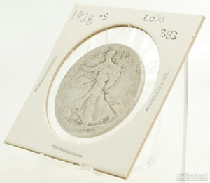 1928-S Walking Liberty 0,50 $ US Münze, zirkuliert, "durchschnittliche" Erhaltung - Bild 1 von 4