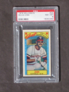 1979 Kelloggs Richie Zisk 24 ERROR VARIATION gap after 1977 Chicago and AL PSA 8