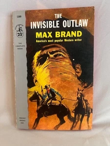 1957 First Printing - Max Brand, The Invisible Outlaw - Vintage, PB #1180 - Rare - Picture 1 of 12