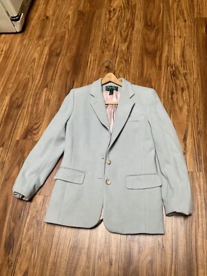 Traje Chaqueta Vintage Años 80 Lauren Ralph Lauren Mezcla Lana Rosa Forrado Talla 8 Retro Foto 1 de 4