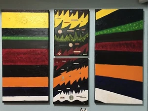 ANTONIO AVITIA SIGNED MODERN ORIGINAL ART OIL MIXED-MEDIA ON CANVAS - Picture 1 of 12