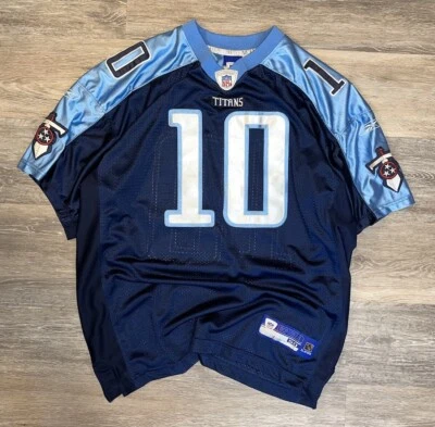 Camiseta de fútbol americano NFL Reebok Y2K Vince Young Tennessee Titans talla 50 grande para hombre Foto 1 de 4