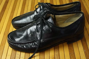 Clarks Herrenschuhe UK 7,5, 10,5" Einlegesohle schwarz Leder Schnürschuhe 3 Augen Kleid Schuh - Bild 1 von 6