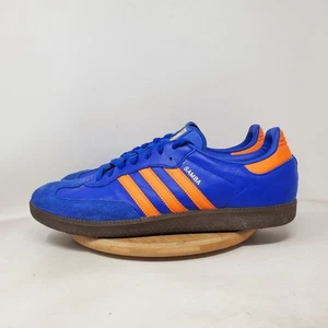 Adidas Samba Schuhe Herren 13,5 klassisch blau orange Fußball niedrig Rasen Indoor Sneaker - Bild 1 von 15