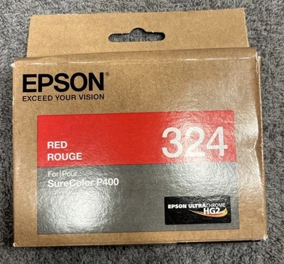 Epson Ultra Chrome 324 Red Rouge Ink Cartridge Date: September 2018 - Image 1 of 4