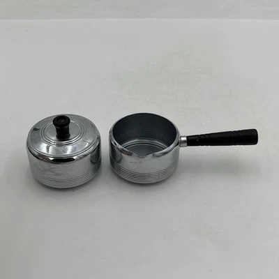 Винтажный 1930-е ар-деко Keystonwear хром сливочник и сахарница набор MCM кухни - Изображение 1 из 4