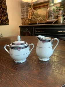 Vtg NOS Noritake Etienne 7260 Creamer & Sugar with Lid~ NEW - Picture 1 of 15