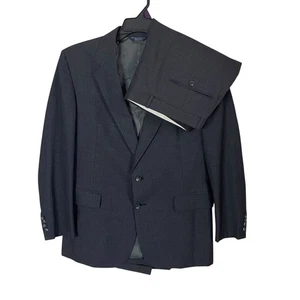 Cricketeer 2pc Suit Mens 44R Gray Pleated Pants 40x31 Two Button Wool Two Button - Picture 1 of 9