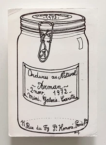 Arman Ordures au Naturel Mini-Galerie Carita Paris 1972 Invito/Ephemera - Imagen 1 de 2