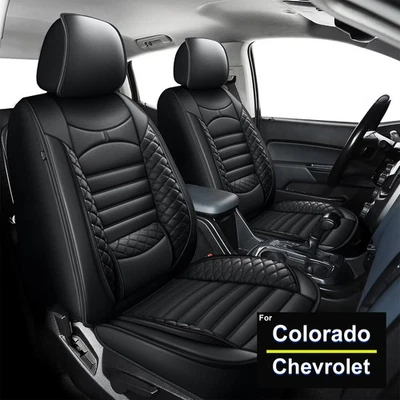 Car Seat Covers 5-Seat Protector Pad For Chevrolet Colorado 2015-2026 PU Leather Foto 1 de 4