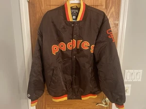 Vintage SAN DIEGO PADRES MLB Majestic Cooperstown Satin Jacket SIZE: EXTRA-LGE - Bild 1 von 12