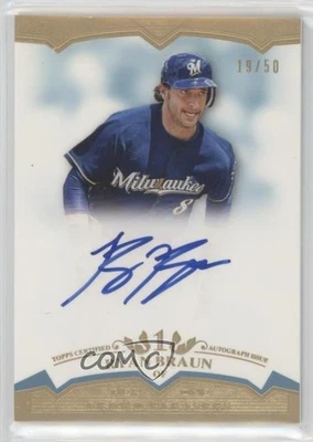 2011 Topps Tier One Crowd Pleaser Auto /50 Ryan Braun #CP-RB Auto - Image 1 of 2
