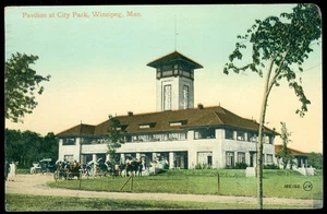 PAVILION AT CITY PARK - WINNIPEG, MB POSTCARD - Picture 1 of 1