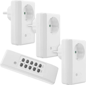 Set prese radio Mumbi: 3 x presa e 1 x telecomando Plug & Play -1100W - Foto 1 di 6