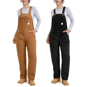 HISEA Women's Insulated Bib Overalls Water Resistant Jumpsuits Quilted Workwear - Picture 1 of 23