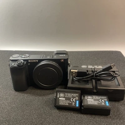 Sony A6000 24.3MP Mirrorless Digital Camera - Black (ILCE-6000) ace now!  - Image 1 of 4