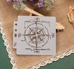 (A49) NAUTICAL COMPASS stencil reusable. Painting, card making scrap-booking - Picture 1 of 6