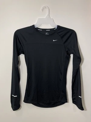Nike Dry Fit Mujer Negro Manga Larga Talla Pequeña Foto 1 de 3